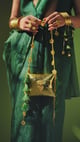 Leela Handbag Gold/Green color