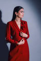 Rose Blazer Dress Red color