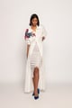 Maxi Length Shirt Dress White White color