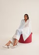 Duo Kaftan Co-Ord Set Blue/White color