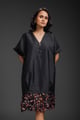 Dress with Neon Metallic Detail Black color