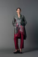 Array Gallery Hunter Green with Burgandy Coord Maroon color