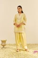 Sara - Short Kurta with Salwar Lemon Yellow color