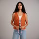Ginger Quilted Jacket Orange color
