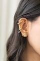 Mini Spring Ear Cuff - Pearl White White/Gold color