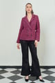 Herringbone Blazer Hot Pink color