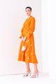 Papaya Dress Midi Sunset Orange Sunset Orange color