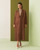 Brown Nancy Textured Trenchcoat Brown color