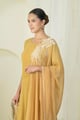 Summer Gold Suit Set with Embroded Dupatta Gold color