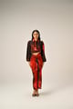 Crimson Petals Coord Set Red/Black color