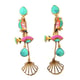 Bird and the Fish Earrings Green/Pink color