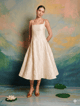 Ballerina Embellished Midi Dress Butter Yellow color