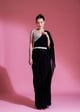 Pre-Draped Mid Night Black Saree Black color
