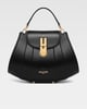 Mini Brioche Top Handle Bag Black color
