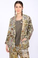 Diamond Print Blazer Beige/Grey/Green color