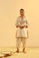Aashna - Short Kurta with Dhoti Daisy Ivory color