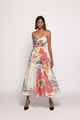 Bandhani Print Summer Frock Dress Ivory Pink Ivory/Pink color