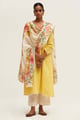 Yellow Embroidered Cotton Salwar Suit Yellow color