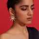 Numisma Star Burst Earrings Black/Gold color