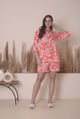 Orange Tropical Print Coord Set Orange color