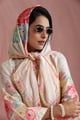 Rose Mahal Scarf Ivory/Off White color