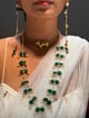 Tulsi - Necklace Set White/Green color