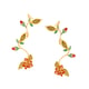Mini Spring Ear Cuff - Deep Rouge Red/Gold color