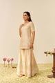 Sameeha - Short Kurta with Sharara Beige color