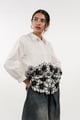 Scottie White Shirt with Black Embroidery White color
