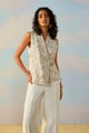 Linen Embroidered Waistcoat - Dash and Dot - Image 1