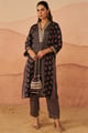 Kutch Buta Ajrakh Set Black color