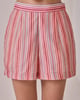 Plum Striped Shorts Coral color
