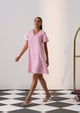 Lovelace Mini Dress Baby Pink color