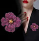 Ruby Floral Brooch - Queens Closet by Neha - Image 1