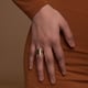 Mini Roller Coaster Ring Gold Gold color