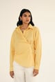 100% Linen Shirt Yellow color