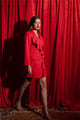 Red Blazer Dress Red color