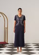 Eden Midi Dress Navy color