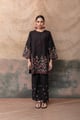 Black Embroidered Tunic and Wide-Leg Pants Co-ord Set - LABEL NAARITI - Image 1