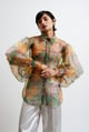 Dreamscape Organza Shirt Yellow/Green color