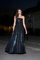 Off-Shoulder Sequin Gown Black color