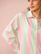 Gelato Poplin Striped Shirt Pink/Green color