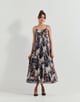 Black Dress in Cheese Cotton Black color