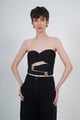 Noir Draped Top Black color