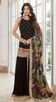 Georgette Gharara Set Black color