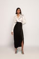 Floral Print Batwing Shirt Ivory Ivory color