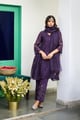 Chandni Motichoor Kurta Set Purple color