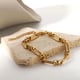 Paperclip Statement Bracelet, Catalina Gold color