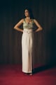 Sage Silken Gown Ivory/Sage Green color