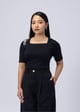 Square Cut Top Carbon Black color
